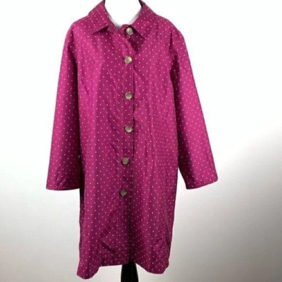 Lands end trench coat XL P 18-20 packable jacket - Picture 2 of 10